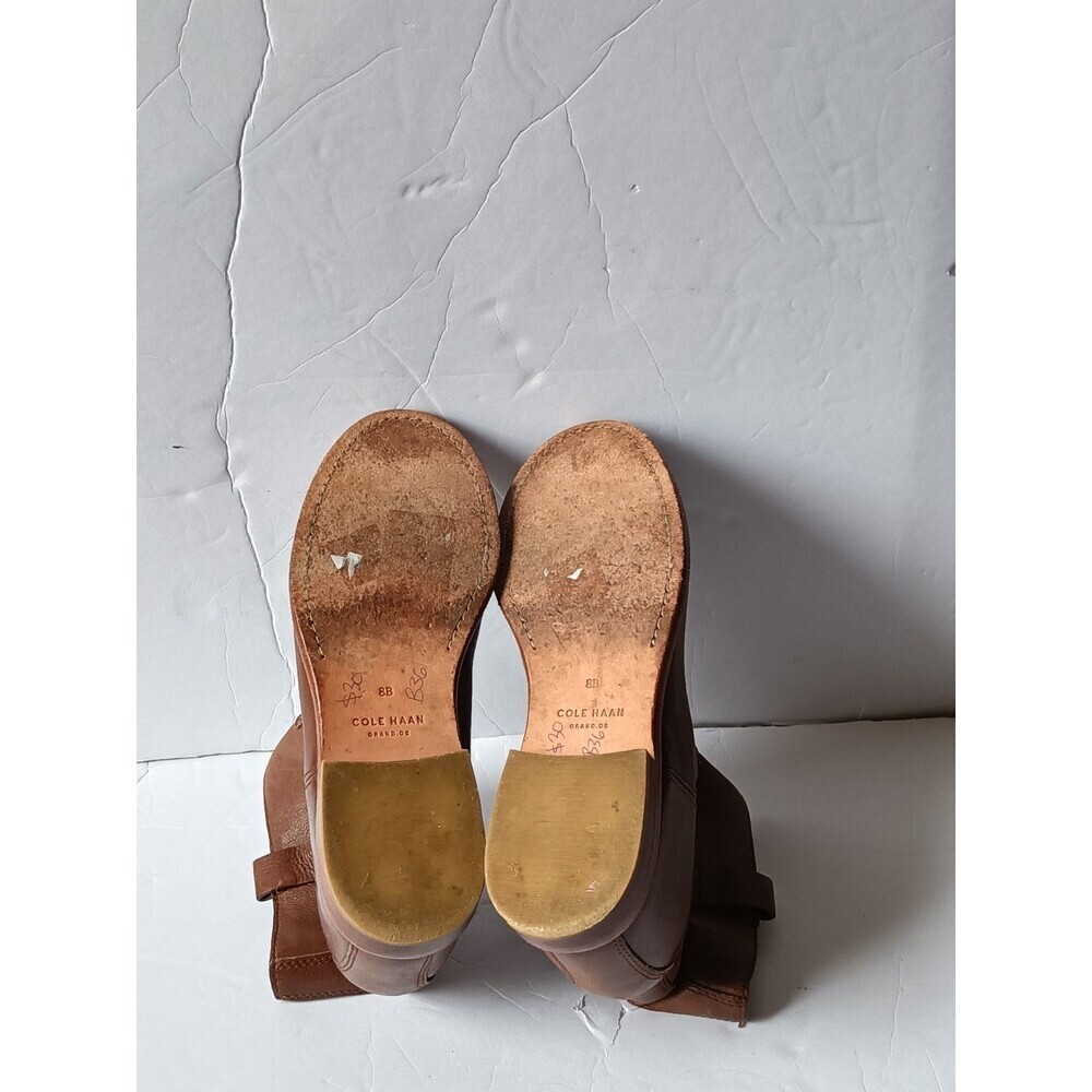 Cole Haan Grand OS ZILLIE Brown  Leather Hidden Wedge Ankle Boots Booties 8B - Picture 11 of 14